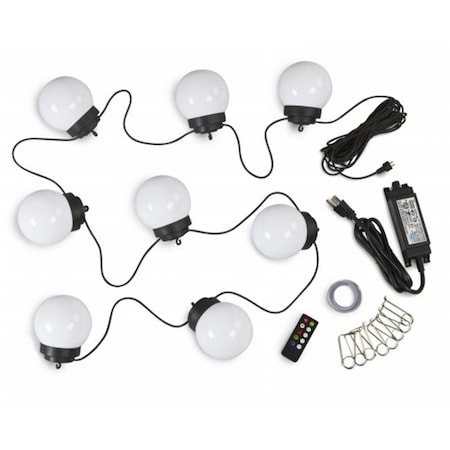 Patio Living Patio Living  08089 8 Globe Color Changing LED Umbrella String Lights 8089